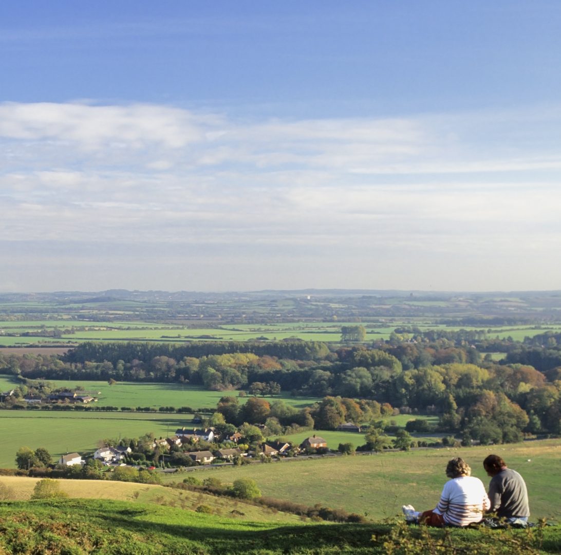 people in landscape