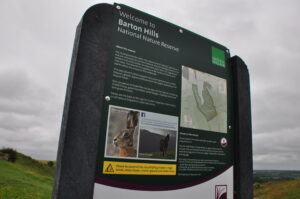 Interpretation board with pictures and text.