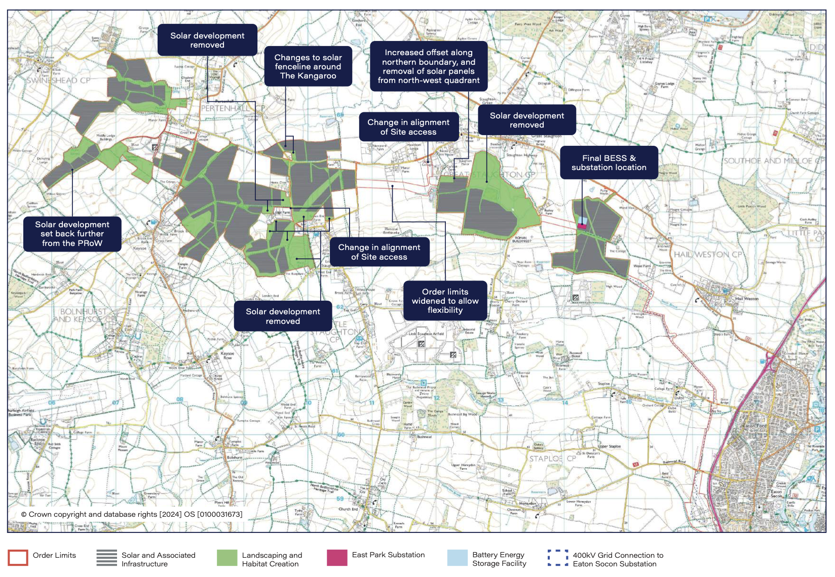 Map showing final site allocations