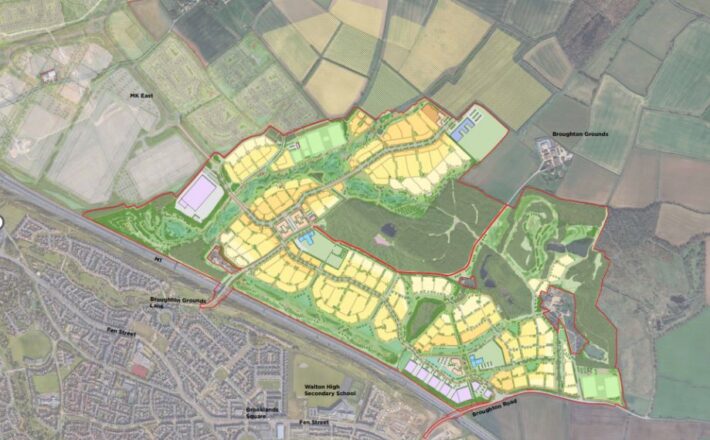 Map showing the proposed plan for Milton Keynes expansion