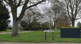 View of The Green sign at Upper Caldecote