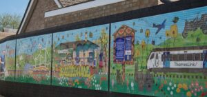 Mural at Biggleswade Station 